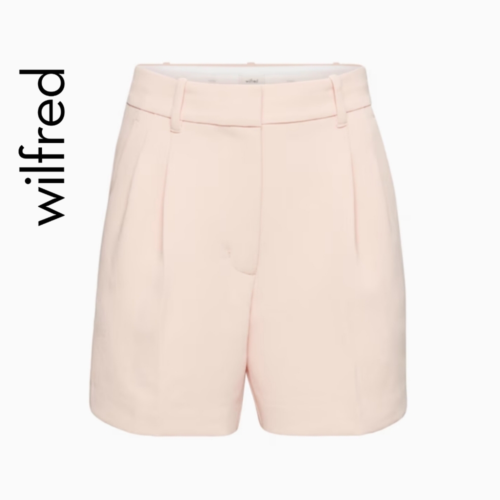 Sz 0 Aritzia Wilfred The Effortless Short™ Mid-thigh Crepette™ - Coral Blush